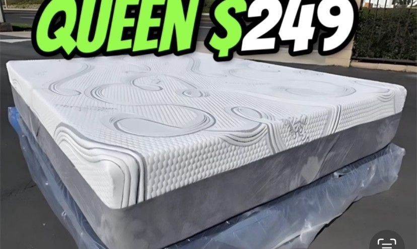 Queen Organic Hybrid Cool Gel Memory Foam Mattress!!