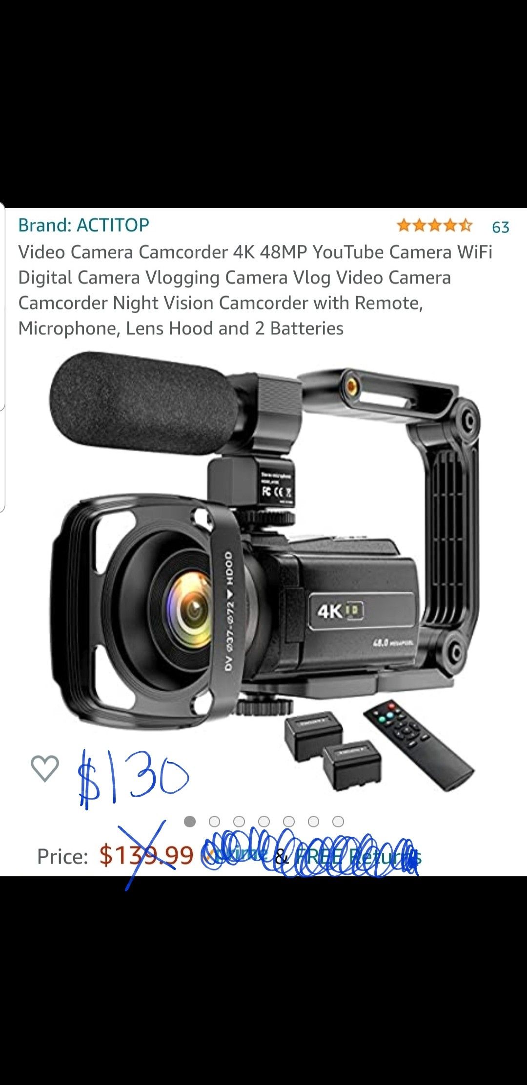 Video camera camcorder