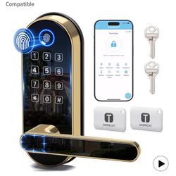 Keyless Entry Door Lock Gold NEW 