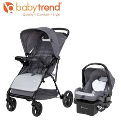 Baby Trend Venture 4-Wheel Stroller Travel System With Car Seat - Desert Grey - Grey