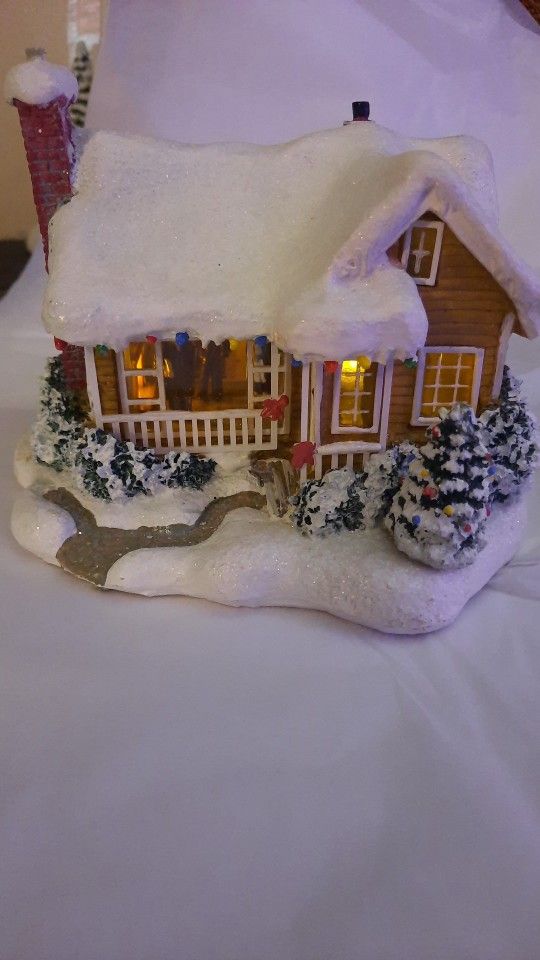 2008 Thomas Kinkade's 'Childhood Home' Teleflora Christmas Collection
