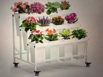 Brand new flower cart with buckets 3 tier for small business