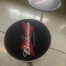 2 Folding metal bar tables