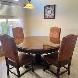 Dining Table, Round Table, Wood Dining Table