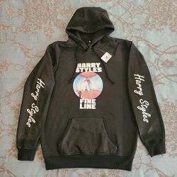 Harry Styles Fine Line Black Hoodie Sweatshirt Size Medium