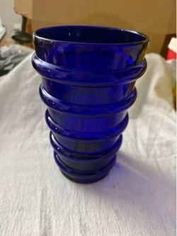 Art Deco Cobalt Blue vase -Vintage