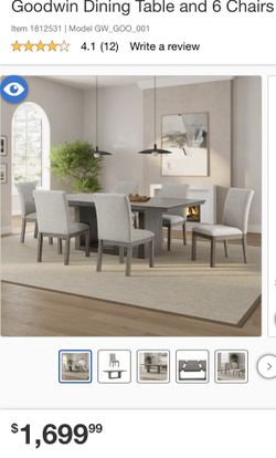 🍽️✨ Goodwin Dining Table with 6 Chairs ✨