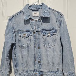 Zara denim girl jacket size 11/12
