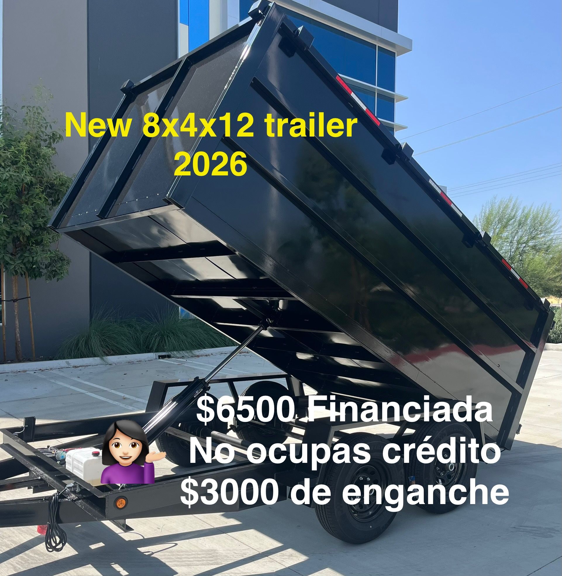 New 8x4x12 Hydraulic Dump Trailer 