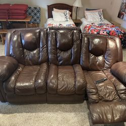 FREE Leather recliner Couch 