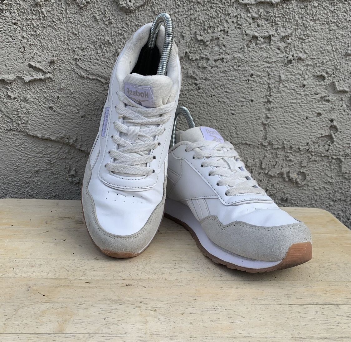 Reebok Shoes Womens 7.5 Classic White Sneaker Run Gym Casual Harmon Athletic