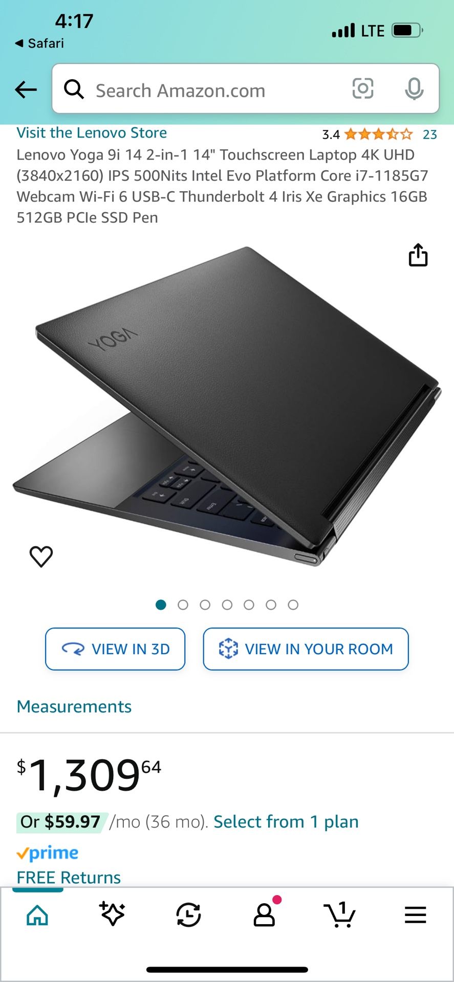 Lenovo Yoga 9i 2 In 1 Laptop