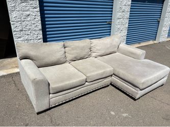 Tufted Tan Couch (CAN DELIVER)