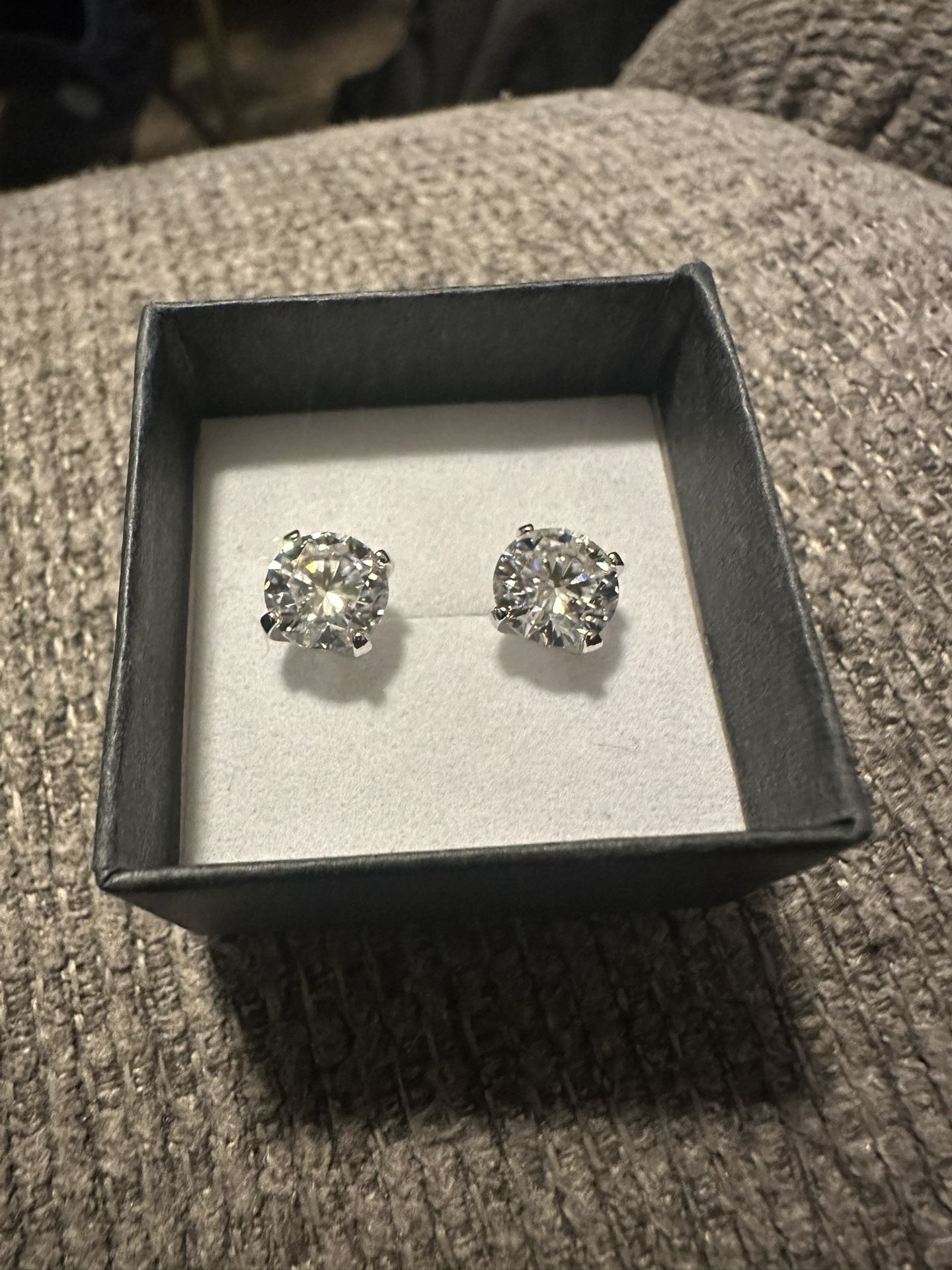 2 CT VVS Moissanite Stud Earrings β S925 Sterling Silver