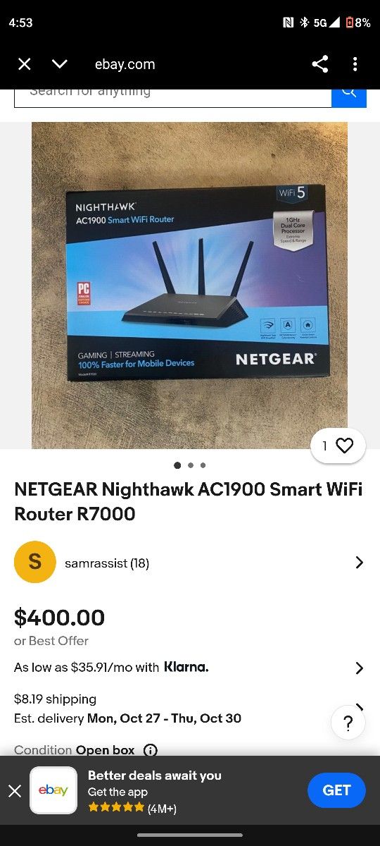Netgear Nighthawk Smart WiFi Router