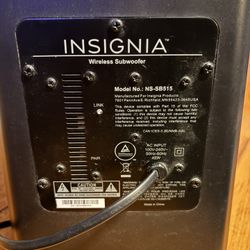 Insignia Wireless Subwoofer