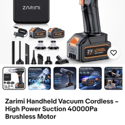 Handheld vacuum zarimi
