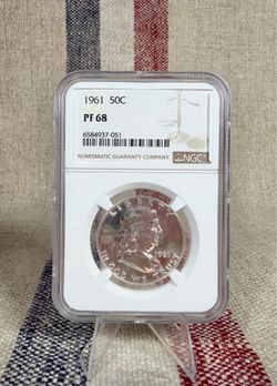 1961 Franklin Half Dollar NGC PF68 90% Silver Proof