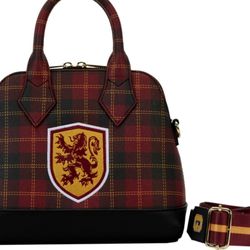 Harry Potter Gryffindor Crossbody Bag Varsity Style Plaid Patch 