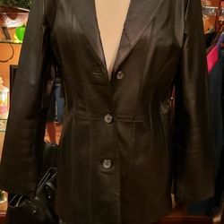 New...Leather Coat Or Jacket Size Large 