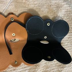 Leather Sunglasses Cover Black & Brown