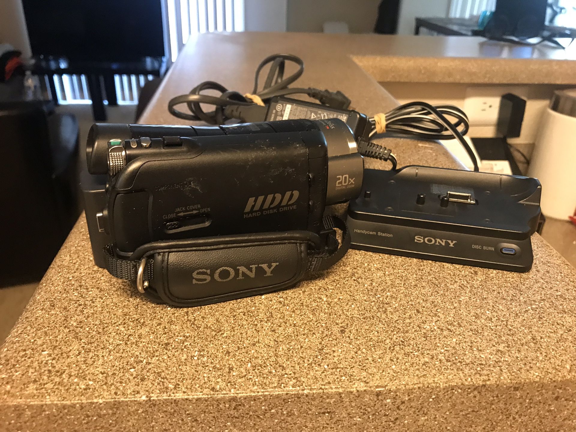 Sony HDRSR7 60GB High Definition Hard Disk Drive Camcorder With Charging Cradle Handycam for