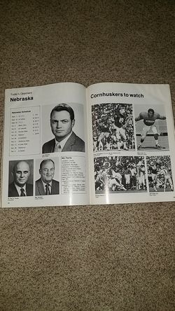 1970's vintage Nebraska Cornhuskers vs Kansas Jayhawks collectible Magazine