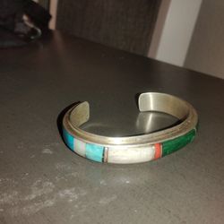 Bone Antler Turquoise Sterling Bracelet