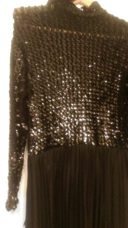 Vintage Hollywood glamour black full gown ladies