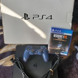 PS4 SLIM 1TB USED WORKS GOOD TEST IT BEFORE YOU BUY IT..FREE REMOTE IT WORKS BARELY 👍..AS IN PICTURES COMES WITH ORIGINAL BOX.....