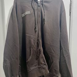 Harley Davidson Brown Zip Up Hoodie