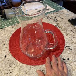 Princess House Heritage 72 oz Etched Ice Pitcher