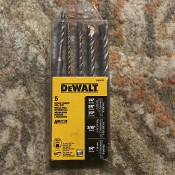 Dewalt DW5470 Rotary Hammer Drill Bits  5 Pieces 