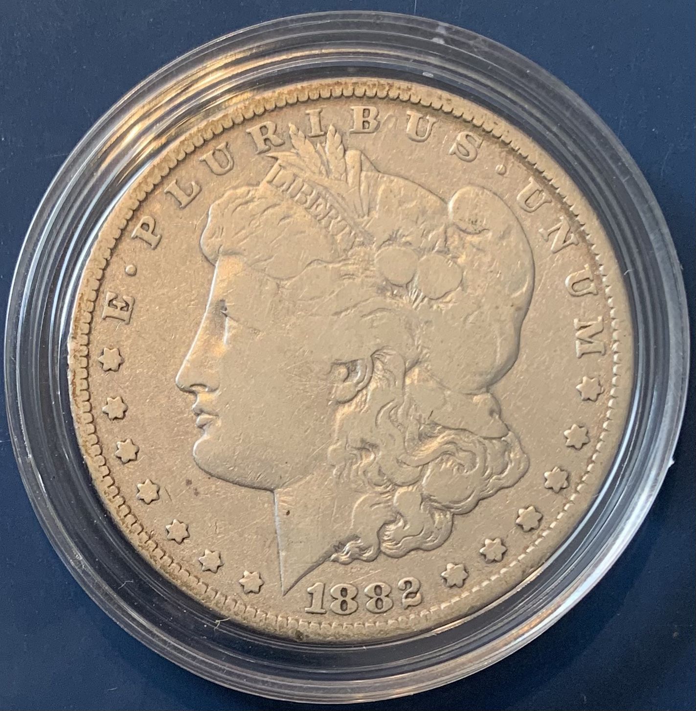 1882 CC Morgan Silver Dollar In Capsule 
