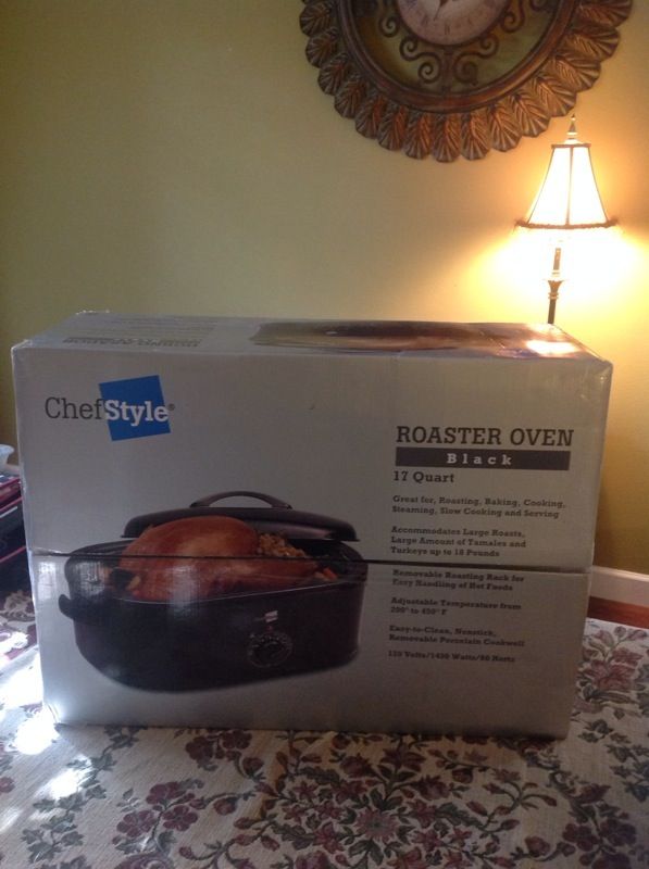 New Chef Style Roaster Oven 17 qt