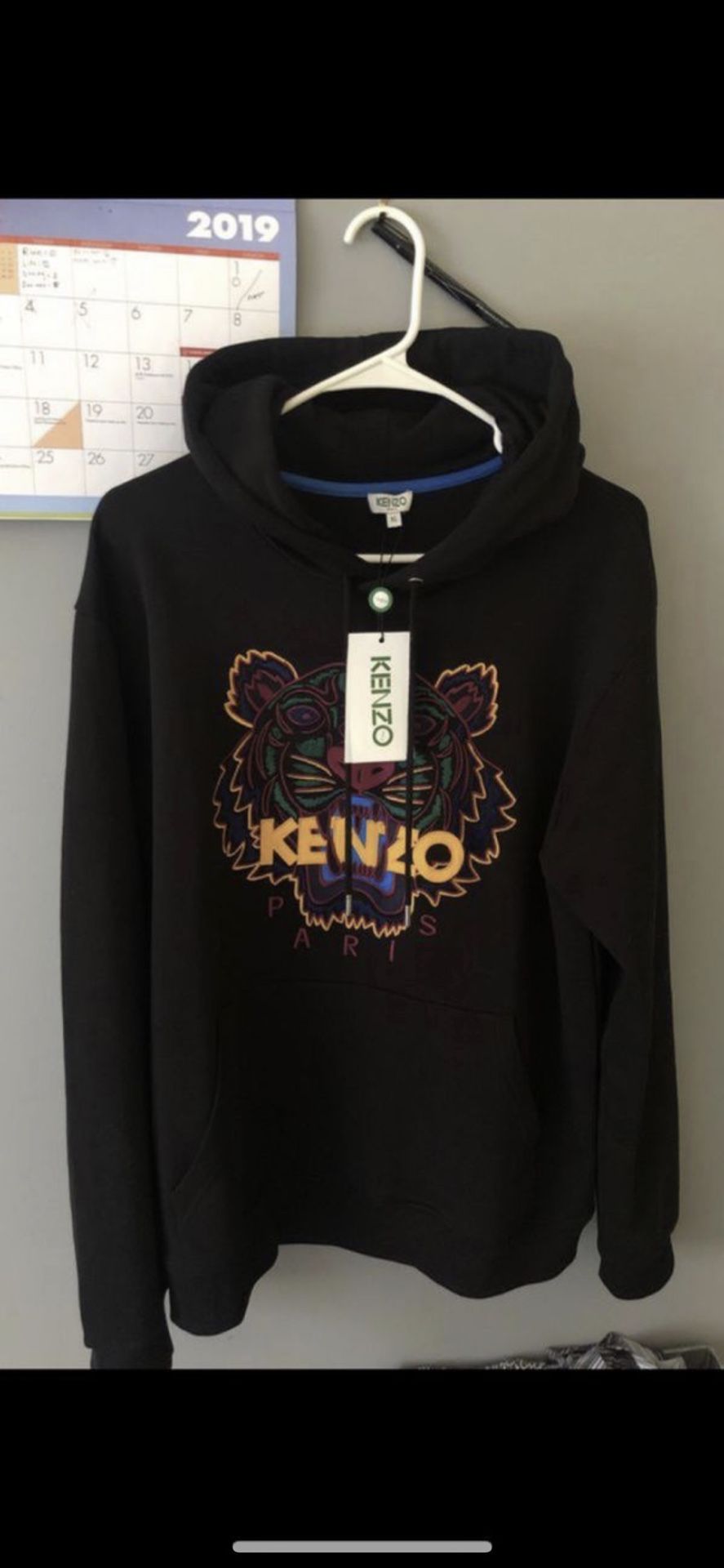 Kenzo black tiger print hoodie