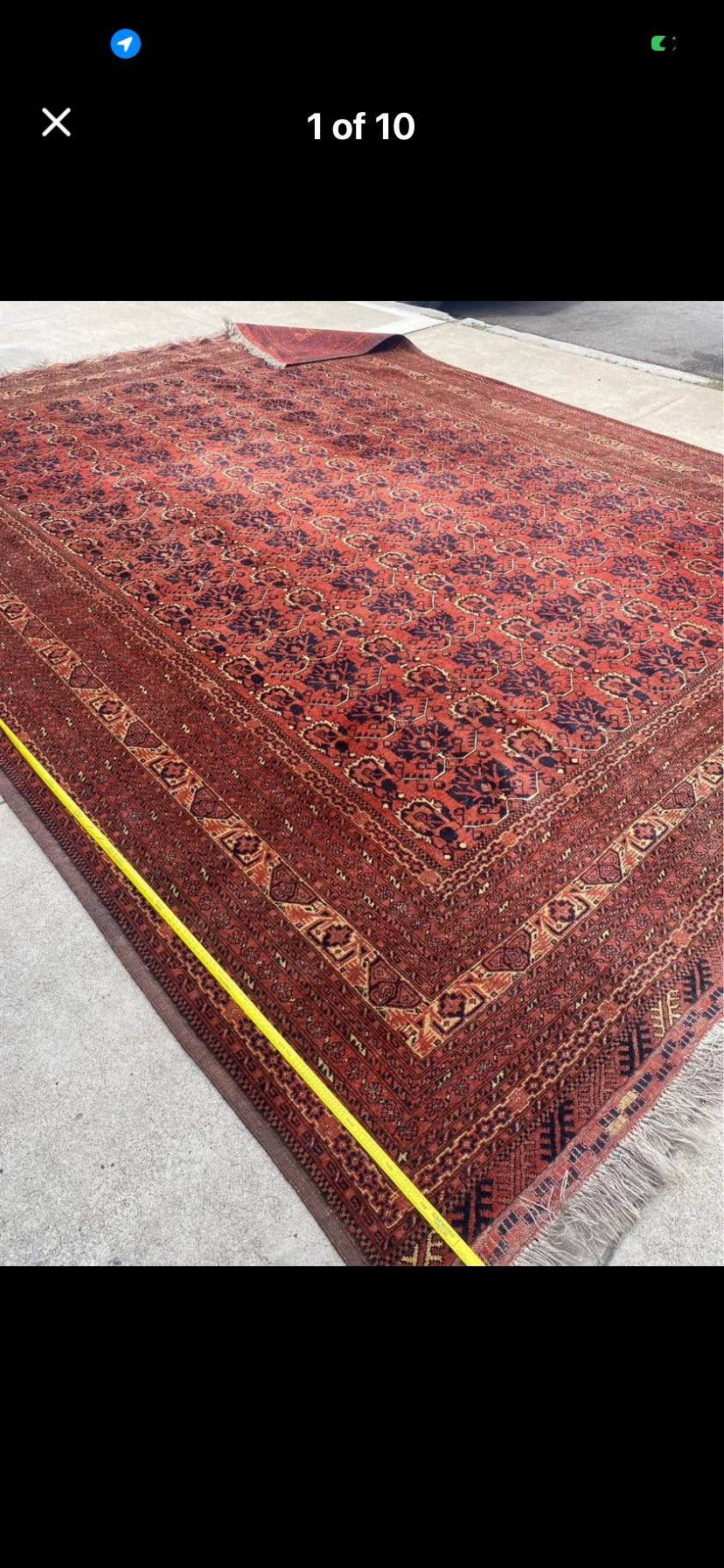 12 By 11 Handmade, Beautiful Art Deco Area Rug