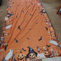 60 In By 120 In Linen Halloween Tablecloth
