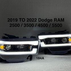 2019 TO 2022 Dodge RAM 2500 / 3500 / 4500 / 5500 Projector Headlights 
