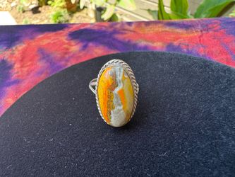 Sterling Silver Bumblebee Jasper Ring size 8
