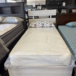 Twin Bedframe with mattress