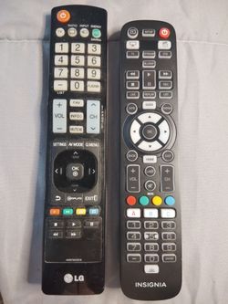 LG / insignia remote CONTROLS $20 each or both for $30 cash