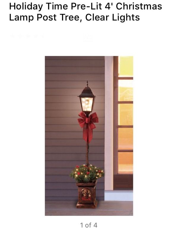 Holiday Time Pre Lit 4 Lamp Post Tree Clear Lights For In Corona Ca Offerup