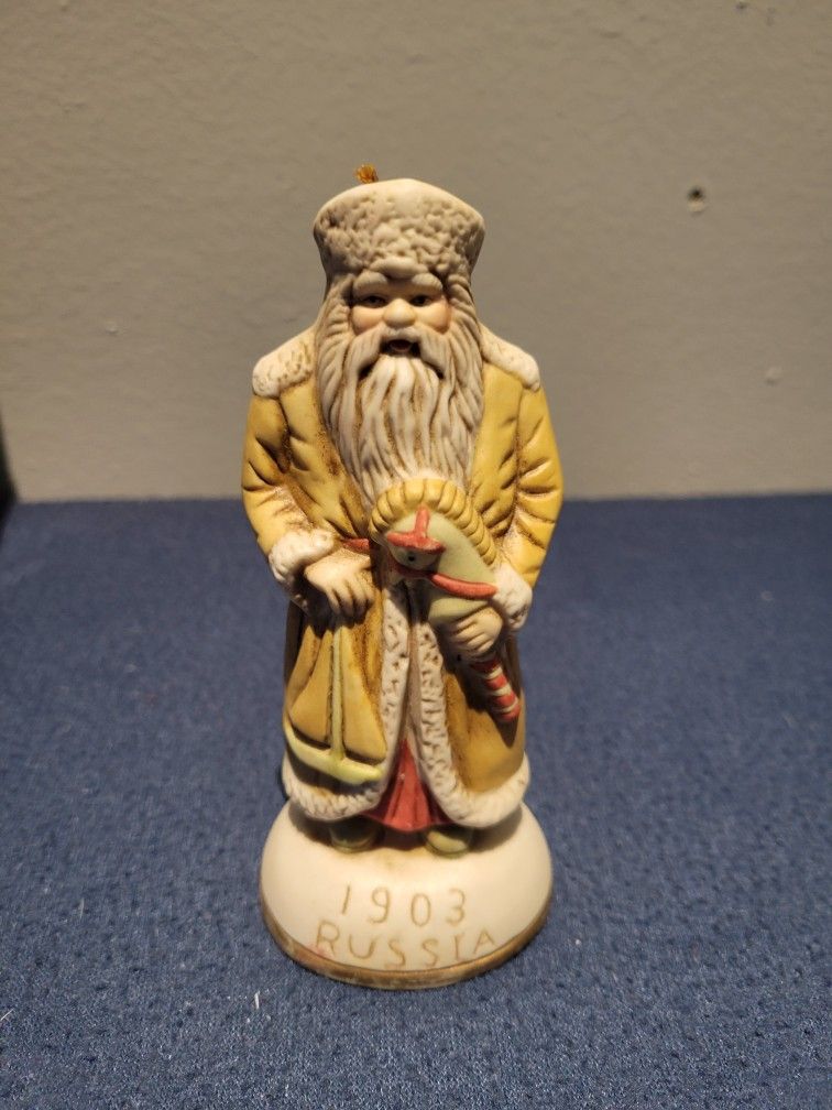 1903 Russia Porcelain Santa Ornament 