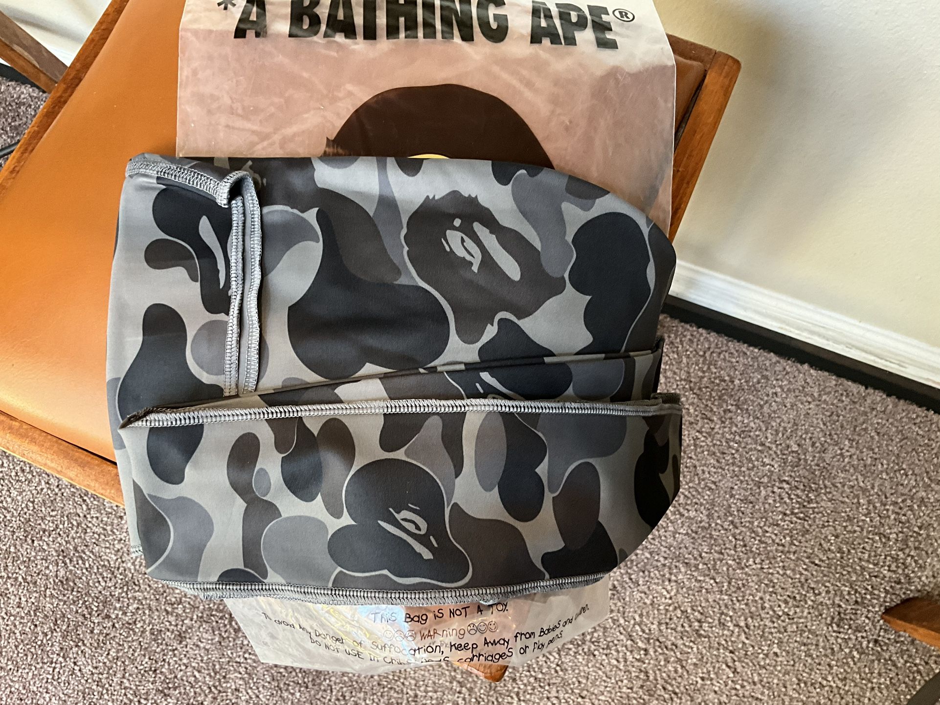 Authentic A Bathing Ape Bape ABC camo DU-RAG Black Camo New In Bag