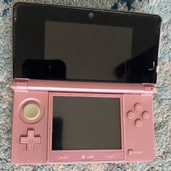 Nintendo 3DS Pink handheld game console used