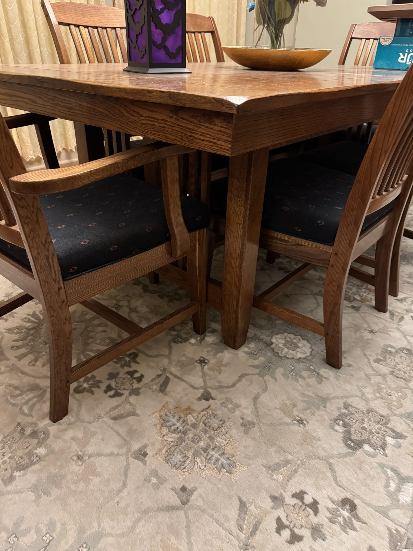 Solid Wood Dining Table And Buffet