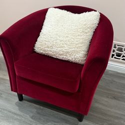 Velvet red seat