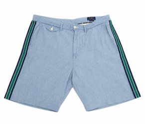 Polo Ralph Lauren Classic Fit Light Blue  Shorts SZ 36 Side Stripe Chino Preppy