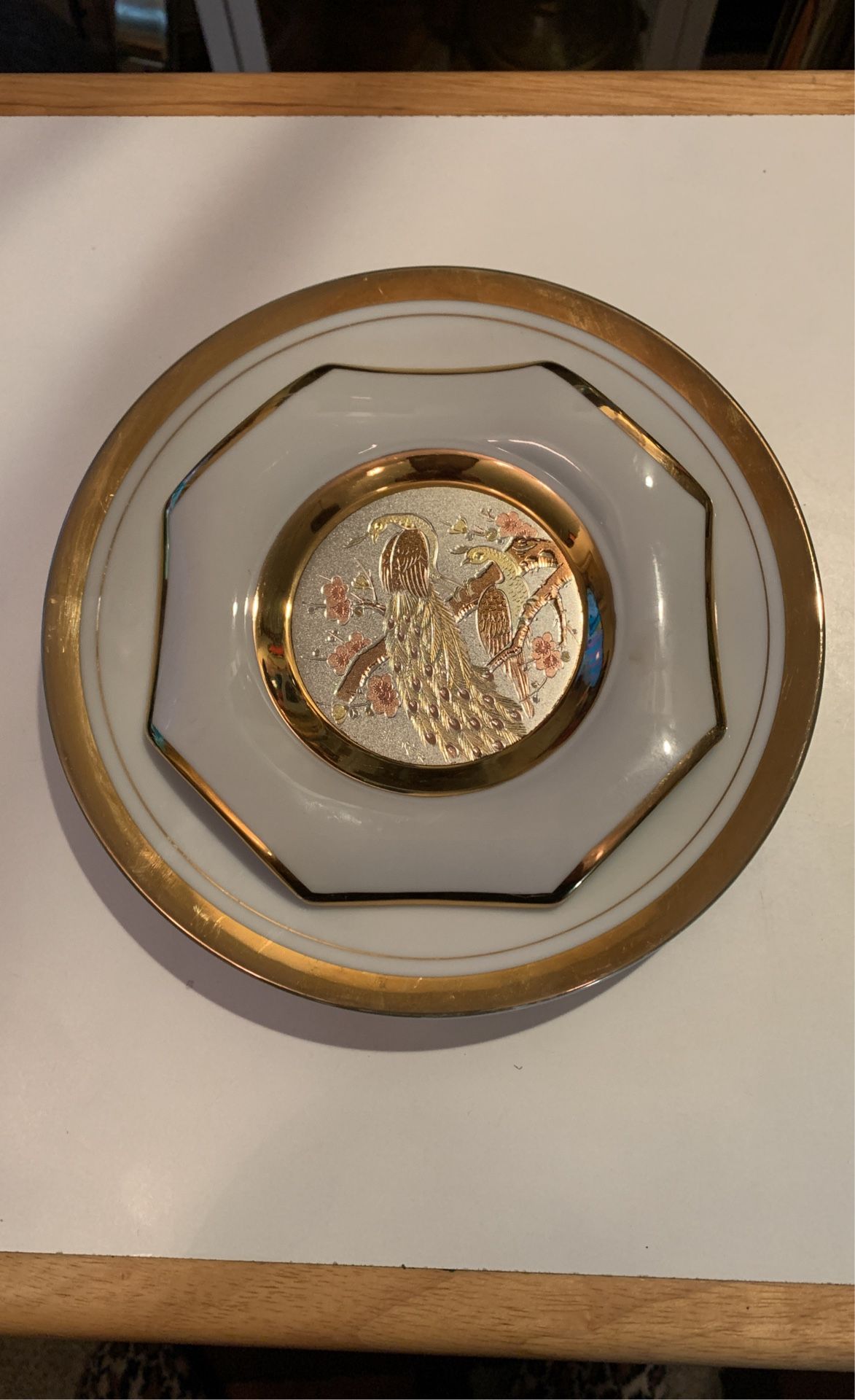 The Art of Chokin 24K gold edged plate And Top Plate